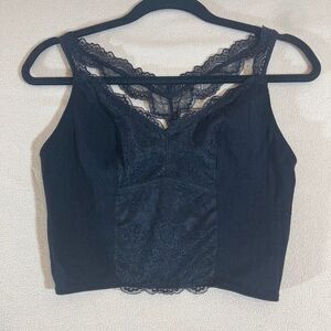 Buckle BKE Essentials Bralette Medium Black Lace‎ Lightweight Strappy T Back Bra